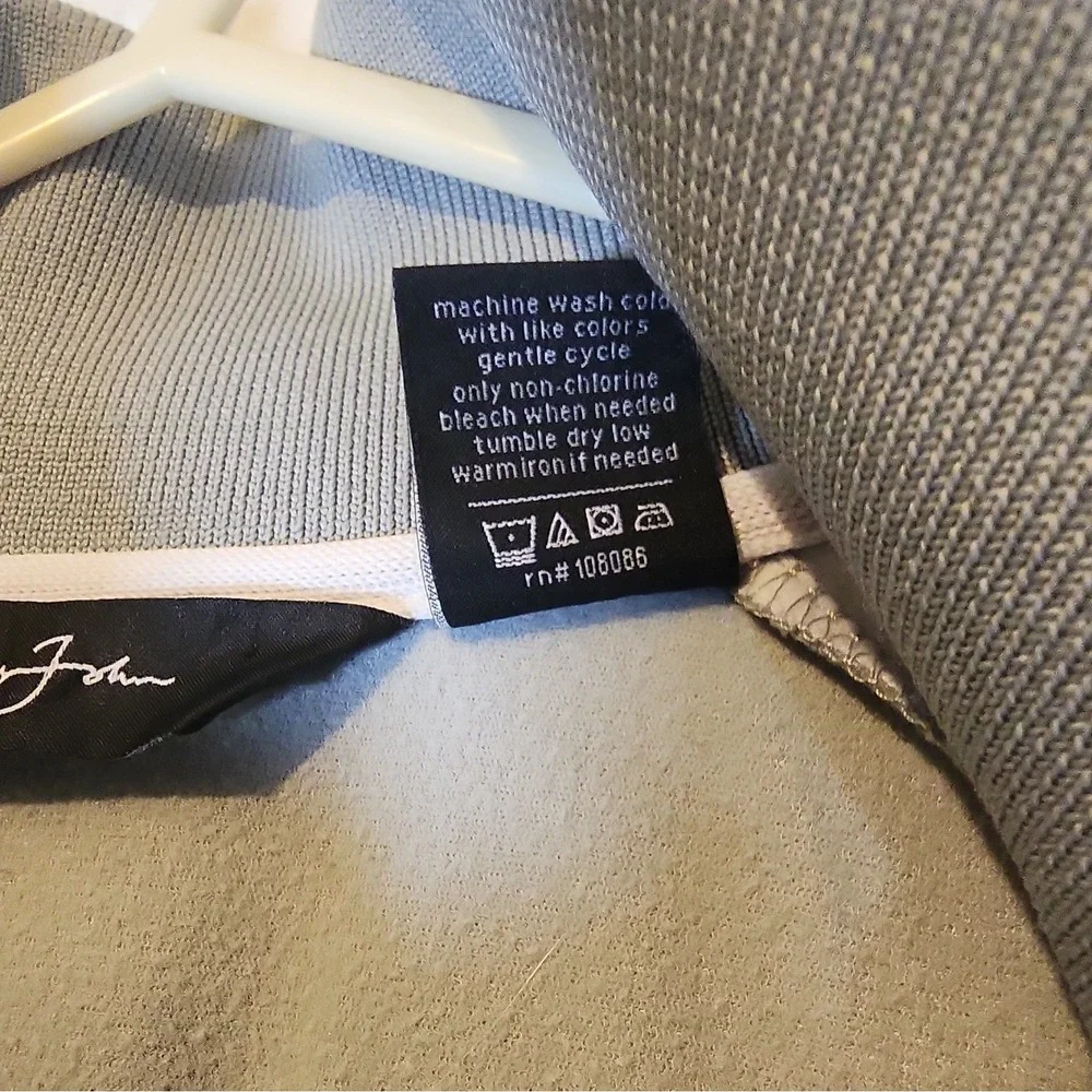Sean John Men's Gray & White Track Jacket Full Zip Stand-Up Collar Logo Sz 4XL